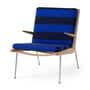 &Tradition - Boomerang HM2 Loungechair, Gestell Eiche geölt / Beine Edelstahl, blau (Reflex 0779)