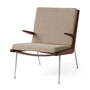 &Tradition - Boomerang HM2 Loungechair, Gestell Walnuss geölt / Beine Edelstahl, beige (Karakorum 003)