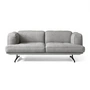 &Tradition - Inland Sofa AV22, 2-Sitzer, Gestell schwarz / grau (Hallingdal 130)