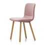 Vitra - HAL Soft Wood Stuhl, Eiche Natur, Dumet zartrosé/beige, Filzgleiter