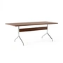 &Tradition - Pavilion Dining Esstisch AV19, 200 x 90 cm, Walnus lackiert / Gestell chrom