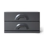 HKliving - Nachttisch mit Schubladen, charcoal