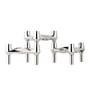Stoff Nagel - BMF Kerzenhalter, 3er-Set, chrom