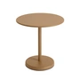 Muuto - Linear Steel Bistrotisch Outdoor, Ø 70 x H 73 cm, burnt orange