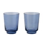 Muuto - Raise Trinkglas 30 cl, dunkelblau (2er-Set)