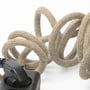NUD Collection - Extension Cord 3fach-Steckdose, Natural Linnen 
