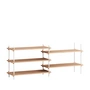 Moebe - Shelving System Low Double, Eiche geölt / weiß