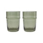 House Doctor - Rain Trinkglas, H 10,5 cm, grün (2er-Set)