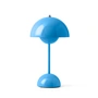 &Tradition - Flowerpot Akku Tischleuchte VP9 mit magnetischem Ladekabel, glänzend, swim blau
