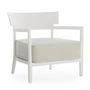 Kartell - Cara Outdoor Sessel, Gestell weiß matt / Bezug weiß