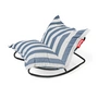 Fatboy - Rock 'n' Roll Lounge Chair, schwarz + Original Outdoor Sitzsack, stripe ocean blue