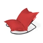 Fatboy - Rock 'n' Roll Lounge Chair, schwarz + Original Outdoor Sitzsack, rot
