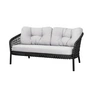 Cane-Line - Ocean large 2-Sitzer Sofa, dunkelgrau / weißgrau