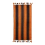 HKliving - 1965 Badetuch, 70 x 140 cm, orange / braun