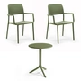 Nardi - Bora Armlehnstuhl (2x) + Step Tisch, agave