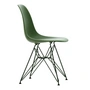 Vitra - Eames Plastic Side Chair DSR RE, forest / dunkelgrün (Kunststoffgleiter basic dark)