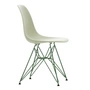 Vitra - Eames Plastic Side Chair DSR RE, kieselstein / Eames Sea Foam Green (Kunststoffgleiter basic dark)