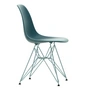 Vitra - Eames Plastic Side Chair DSR RE, meerblau / himmelblau (Kunststoffgleiter basic dark)