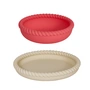 OYOY - Mellow Teller & Schüssel, vanilla / cherry red (2er-Set)