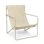 ferm Living - Desert Lounge Chair, cashmere / cloud