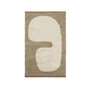 Ferm Living - Lay Fußmatte, 50 x 70 cm, dark taupe / off-white
