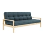 Karup - Knob Schlafsofa 130 x 190 cm, Kiefer natur / petrolblau (757)
