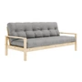 Karup - Knob Schlafsofa 130 x 190 cm, Kiefer natur / grau (746)