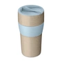 Koziol - AROMA TO GO XL Thermobecher mit Deckel, 700 ml, nature desert sand / nature flower blue