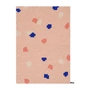 myfelt - Terra Rose Filzkugelteppich, 180 x 260 cm, rosé / coral / weiß / kobaltblau