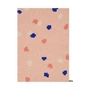 myfelt - Terra Rose Filzkugelteppich, 120 x 170 cm, rosé / coral / weiß / kobaltblau