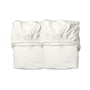 Leander - Spannbettlaken für Babybett, 100% Bio-Baumwolle, 115 x 60 cm, snow (2er-Set)