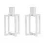 HANA - OneFlame Kerzenständer H 11,3 x Ø 7 cm, weiß (2er-Set)