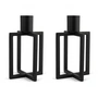 HANA - OneFlame Kerzenständer H 11,3 x Ø 7 cm, schwarz (2er-Set)