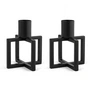 HANA - OneFlame Kerzenständer H 8,3 x Ø 7 cm, schwarz (2er-Set)