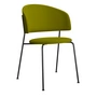 OUT Objekte unserer Tage - Wagner Dining Chair, schwarz / Vidar by Kvadrat/Raf Simons (4 956 olivgrün)	