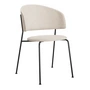 OUT Objekte unserer Tage - Wagner Dining Chair, schwarz / Mainline Flax (MLF20 beige)	
