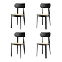 Thonet - 118 Stuhl, Rohrgeflecht mit Kunststoffstützgewebe / Buche schwarz gebeizt (TP 29) (4er-Set)