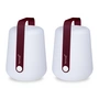 Fermob - Balad Akku LED-Leuchte, H 38 cm, schwarzkirsche (2er-Set)