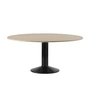 Muuto - Midst Esstisch, Ø 160 cm, Eiche geölt / schwarz