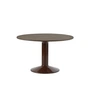 Muuto - Midst Esstisch, Ø 120 cm, Eiche dunkel geölt / dunkelrot