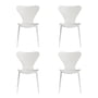 Fritz Hansen - Serie 7 Stuhl, Monochrom, weiß / Esche weiß gefärbt (4er-Set)