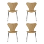 Fritz Hansen - Serie 7 Stuhl, Chrom / Eiche natur (4er-Set)