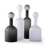 Pols Potten - Bubbles & Bottles Karaffe, matt schwarz & weiß (4er-Set)