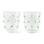 POLSPOTTEN - Nob Trinkglas, H 10 cm, olivgrün (2er-Set)