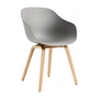 HAY - About A Chair AAC 222, Eiche lackiert / concrete grey 2.0 (Kunststoffgleiter)