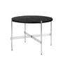 Gubi - TS Couchtisch Ø 55 cm, Stahl poliert / Marmor schwarz