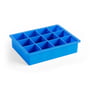 Hay - Silikon Eiswürfelbereiter rechteckig XL, blau