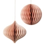 Broste Copenhagen - Christmas Mix Deko-Anhänger, Ø 13 x H 13 cm, dusty pink (2er-Set)
