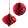 Broste Copenhagen - Christmas Mix Deko-Anhänger, Ø 13 x H 13 cm, pompeian red (2er-Set)