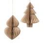 Broste Copenhagen - Christmas Mix Deko-Anhänger, Tannenbaum & Zapfen, Ø 13 x H 13 cm, natural brown (2er-Set)